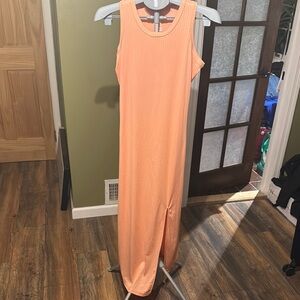 ICON Sleeveless Peach Maxi Dress